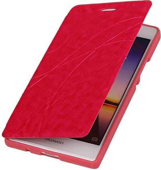 Wicked Narwal | Easy Booktype hoesje voor Huawei Huawei Ascend P7 Roze |  bol.com