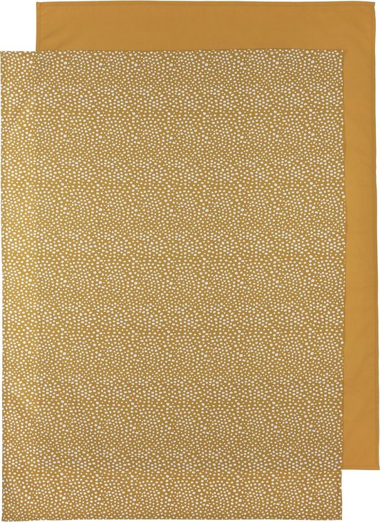 Meyco Baby Cheetah/Uni ledikant laken - 2-pack - honey gold - 100x150cm