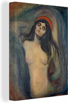 Canvas Schilderij Madonna - Edvard Munch - 30x40 cm - Wanddecoratie
