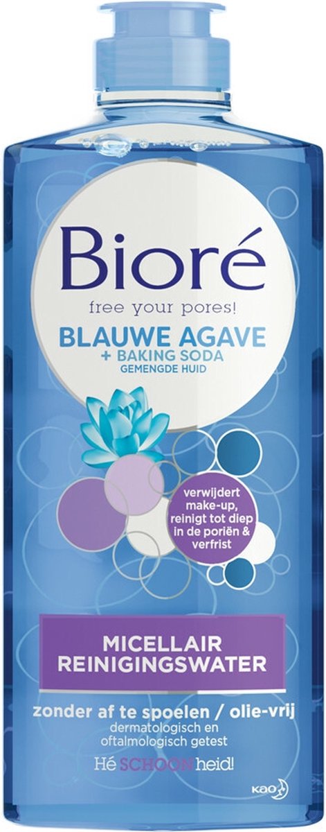 6x Bioré Blauwe Agave & Zuiverings Soda Micellair Water 300 ml