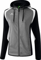 Erima Razor 2.0 Trainingsjack Met Capuchon Dames - Grey-Melange / Zwart / Wit | Maat: 38