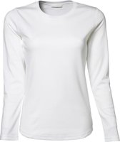 Tee Jays Dames/dames Interlock T-Shirt met lange mouwen (Wit)