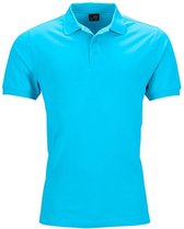 James and Nicholson Heren Elastisch Piqué Poloshirt (Turquoise)