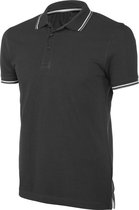 Kariban Herencontrast poloshirt met korte mouwen (Zwart)