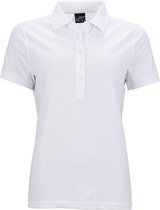 James and Nicholson Ladies / Ladies Elastic Pique Polo Shirt (Wit)