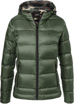James and Nicholson Dames/dames Hooded Down Jacket (Olijfgroene/Groene Camouflage)