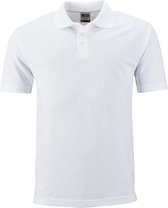 James and Nicholson Unisex Zware Pique Polo (Wit)