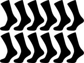 12 Paar zwarte sokken - MAAT 39-42