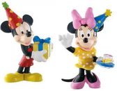 Speelset Mickey Mouse en Minnie Mouse feest/ verjaardag bullyland (ca. 6 cm)