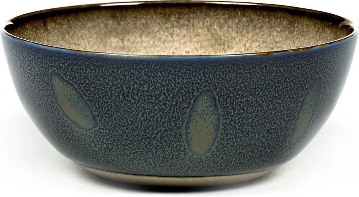Serax Terres de Rêves Bowl M - Ø13,7 x H6 - Misty Grey / Dark Blue - 4 stuks