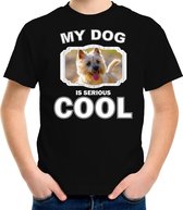 Cairn terrier honden t-shirt my dog is serious cool zwart - kinderen - Cairn terriers liefhebber cadeau shirt L (146-152)