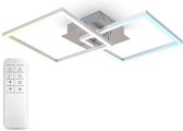 B.K.Licht - Plafondlamp - CCT - dimbaar - draaibar - timer - met afstandsbediening - led frame lamp - 3.000K - 6.500K - 27W