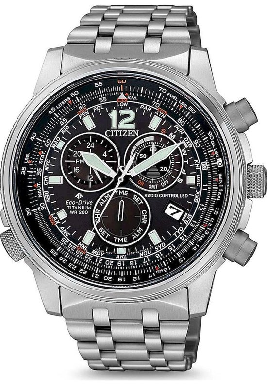 Citizen Promaster Sky CB5850-80E Horloge - Titanium - Zilverkleurig - Ø 43  mm | bol.com