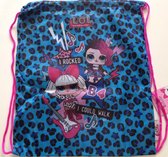 Gymtas|meisjes L.O.L.surprise!|rock|Blauw/zwart maat 40x34 cm|Sac de sport filles L.O.L.surprise! Bleu roche / noir taille 40x34 cm