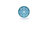 2 Love it Zeeuwse Knop Blauw - Ring - Verstelbaar in maat - Doorsnee 20 mm - Blauw - Wit - Zilverkleurig
