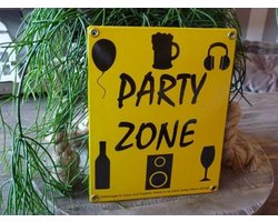 Emaille Bord \'party Zone\'