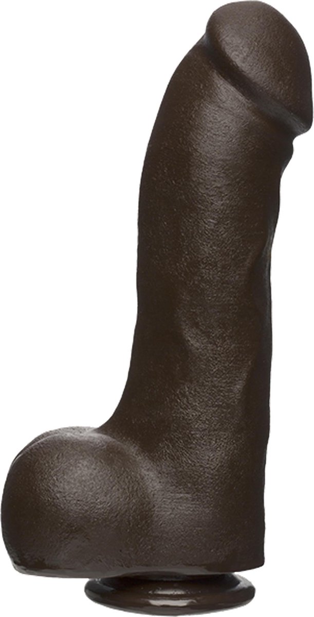 Goedkoopste Doc Johnson Master D - Realistische FIRMSKYN Dildo met Ballen - 30 cm chocolate