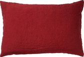 LINN - Kussenhoes LINNEN Merlot 40x60 cm - rood