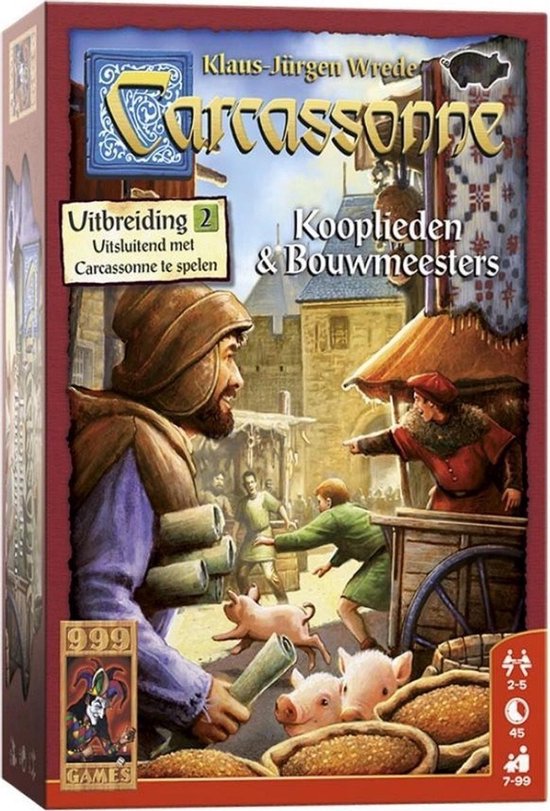Thumbnail van een extra afbeelding van het spel Spellenbundel - 2 stuks - Carcassonne Jagers en Verzamelaars & Kooplieden en Bouwmeesters