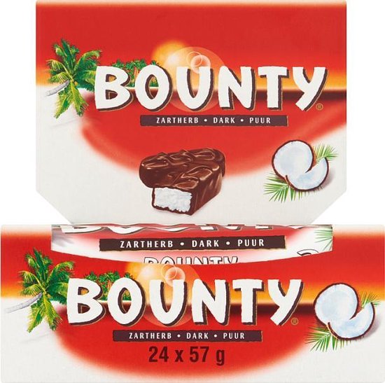 Barre de chocolat au lait Bounty - 24 pièces