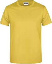 T-shirt Basic à col rond pour hommes James And Nicholson (jaune)
