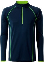 James and Nicholson Heren Sport Top met lange mouwen (Marine / Rechtse Geel)