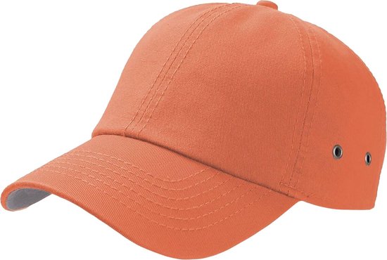 Atlantis Actie 6 Paneel Chino Baseball Cap (Pakket van 2) (Oranje)