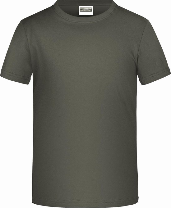 James And Nicholson Childrens Boys Basic T-Shirt (Donkergrijs)