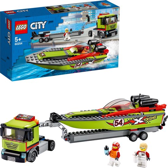LEGO City 60254 Le transport du bateau de course | bol.com