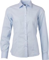 James and Nicholson Dames/dames Poplin-shirt met lange mouwen (Lichtblauw)