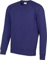 Awdis Academie Herenbemanning Hals Raglan Sweatshirt (Paars)