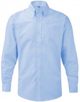 Russell Collectie Heren Lange Mouw Easy Care Oxford Shirt (Oxford Blauw)