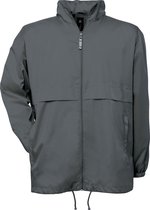 B&C Heren Lucht Lichtgewicht Windproof, Douchebestendig & Waterafstotend Jasje (Donkergrijs)