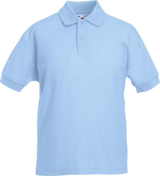 Fruit of the Loom Kinderen/Kinderen Unisex 65/35 Pique Polo Shirt (Hemel Blauw)