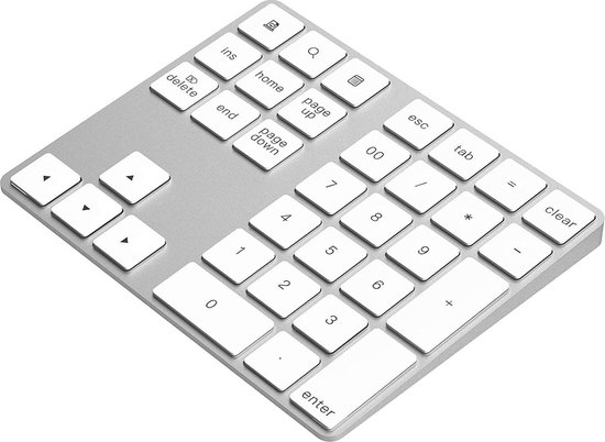 Numpad – Numeriek Toetsenbord Draadloos – Keypad Bluetooth – Zilver |  bol.com