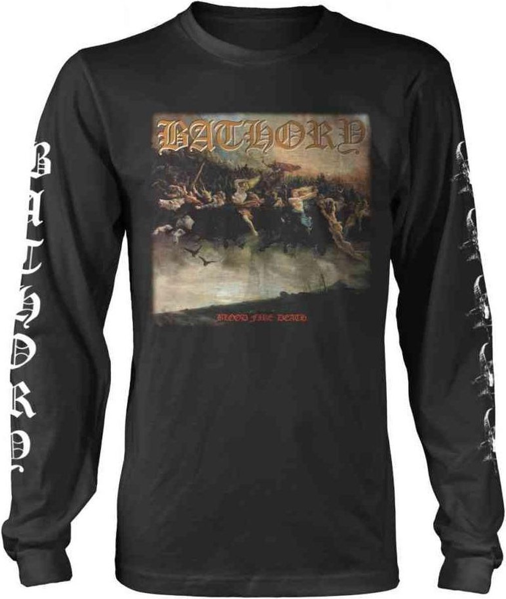 Bathory Longsleeve shirt -M- Blood Fire Death Zwart