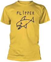 Flipper Heren Tshirt -XXL- Logo Geel