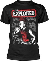 The Exploited Heren Tshirt -XL- Let's Start A War Zwart