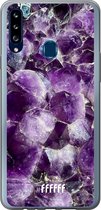 Samsung Galaxy A20s Hoesje Transparant TPU Case - Purple Geode #ffffff