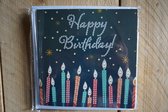 Diamond painting kaart - Happy Birthday kaarsen