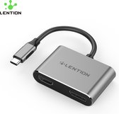 Lention - Premium USB-C Hub - HDMI 4K Input - HDMI Splitter - Displayport Dual 4K - Verbluffende Kwaliteit- CB-TP-C52s