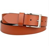 Ven Tomy Leren Riem - Heren / Dames - 4 cm Breed - Echt Leer cognac - Totale Lengte Riem 120 cm - Riemmaat 105 cm