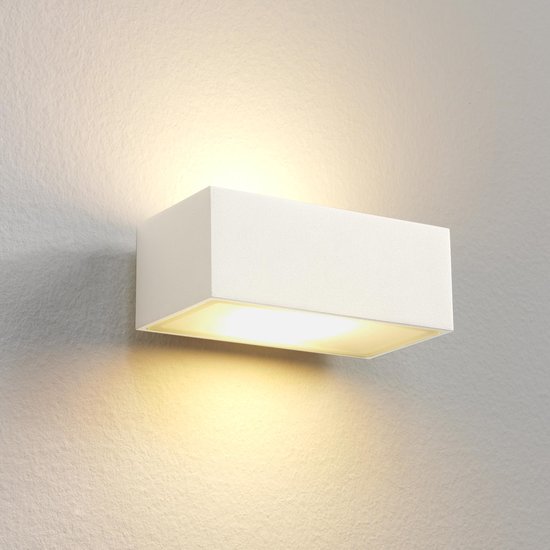 Wandlamp Eindhoven 100 Wit - LED 2x5W 2700K 2x450lm - IP54 > wandlamp  binnen wit |... | bol