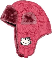 Hello Kitty - Kindermuts met geïntegreerde oorwarmers - Roze - Hoofdomtrek: 58 cm - 100% Polyester