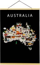 Kaart van Australië | B2 poster | 50x70 cm | Maison Maps