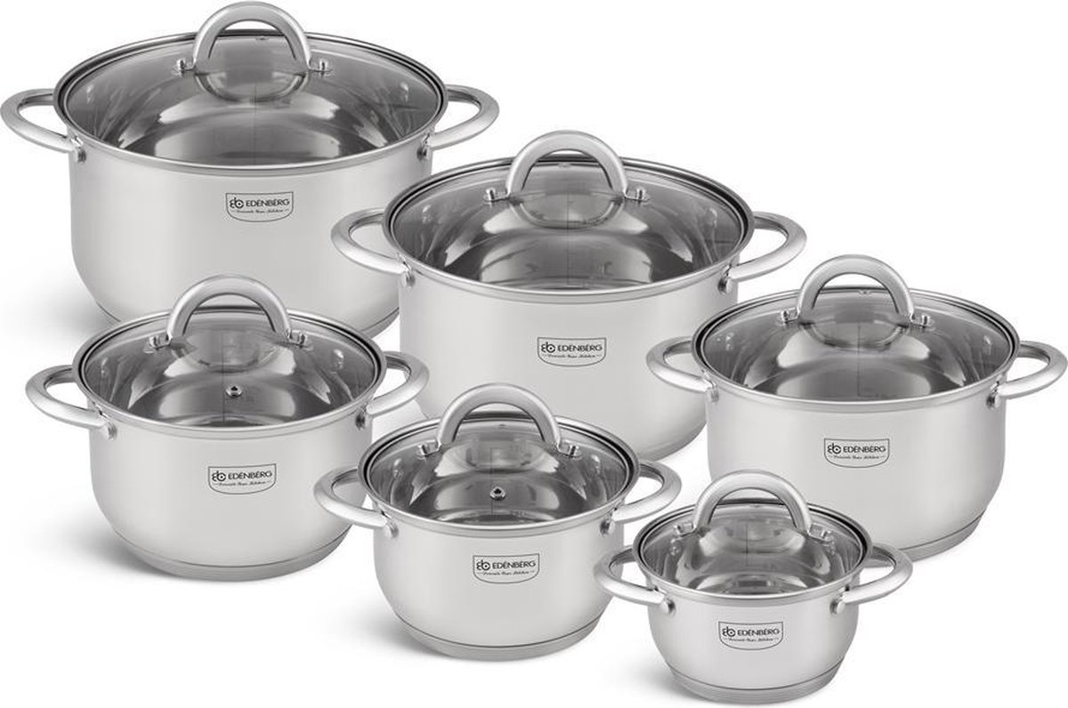 Edënbërg Classic Line RVS pannenset 12 delig