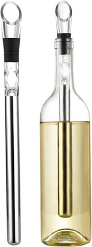 Zakenman Productiecentrum hoofdstuk Wijnkoeler Staaf - Stick - RVS - Geschikt voor elke wijnfles -  Cadeauverpakking | bol.com