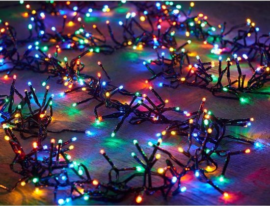 as Eindeloos Graag gedaan Kerstverlichting clusterverlichting met timer 384 lampjes gekleurd 2,4 mtr  - Voor... | bol.com