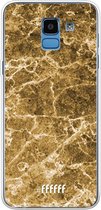 Samsung Galaxy J6 (2018) Hoesje Transparant TPU Case - Gold Marble #ffffff