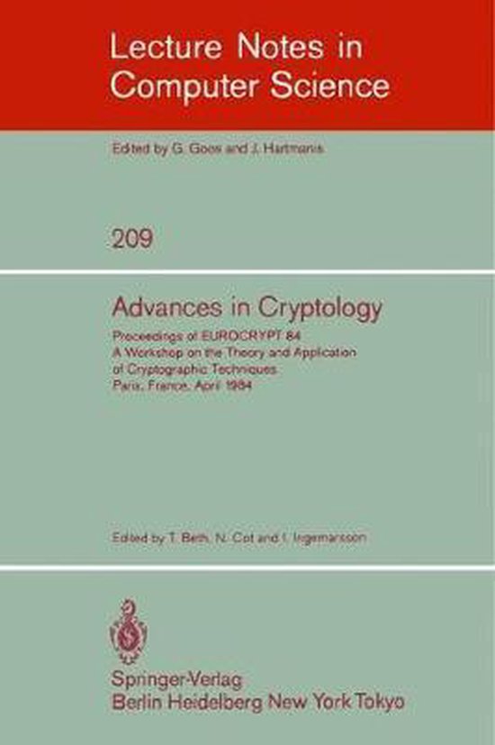 Advances in Cryptology - cover